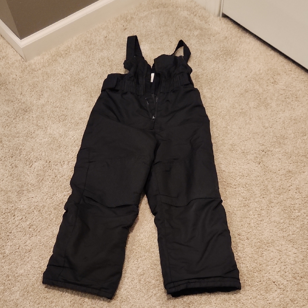 Black Snow Bib Overalls- 4T
